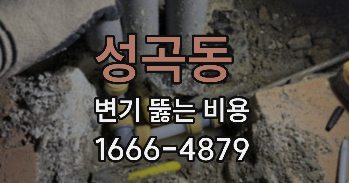 성곡동 변기 뚫는 비용