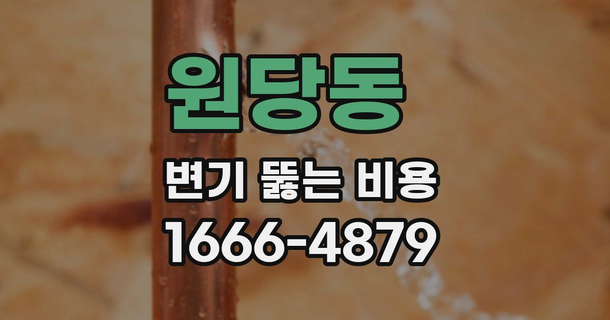 원당동 변기 뚫는 비용