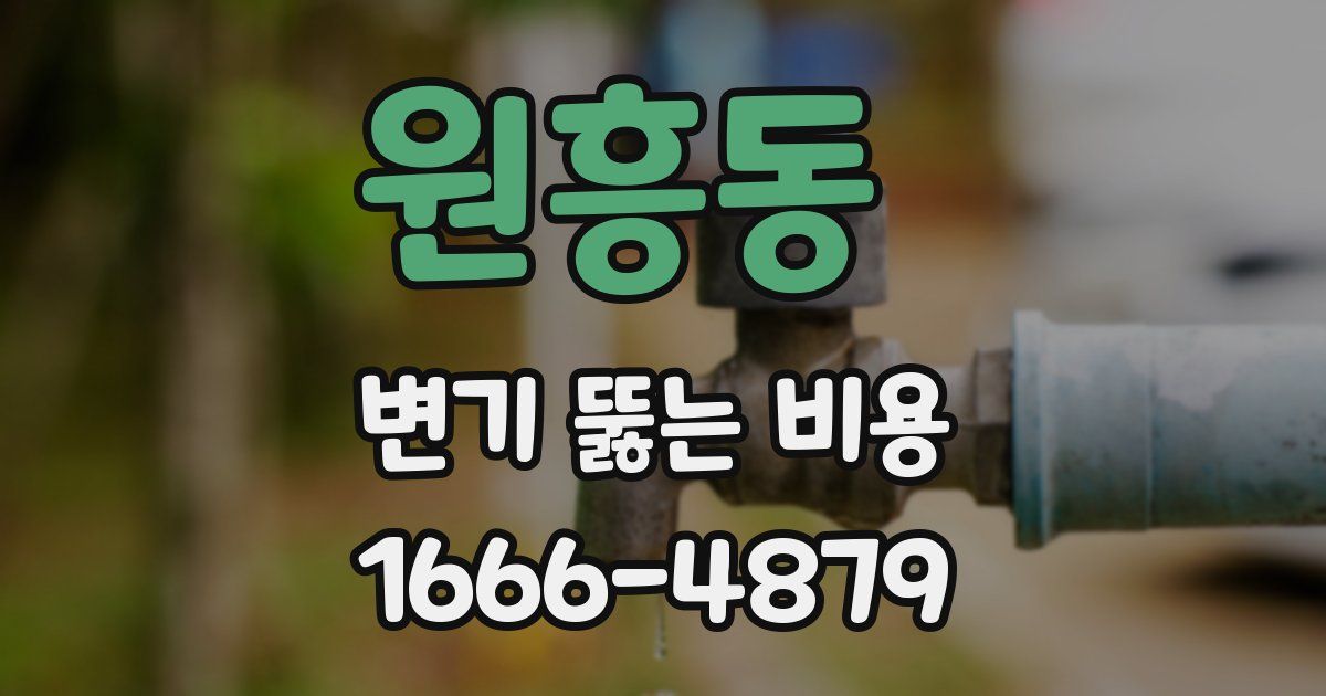 원흥동 변기 뚫는 비용