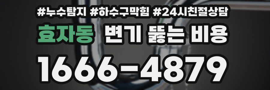 효자동 변기 뚫는 비용