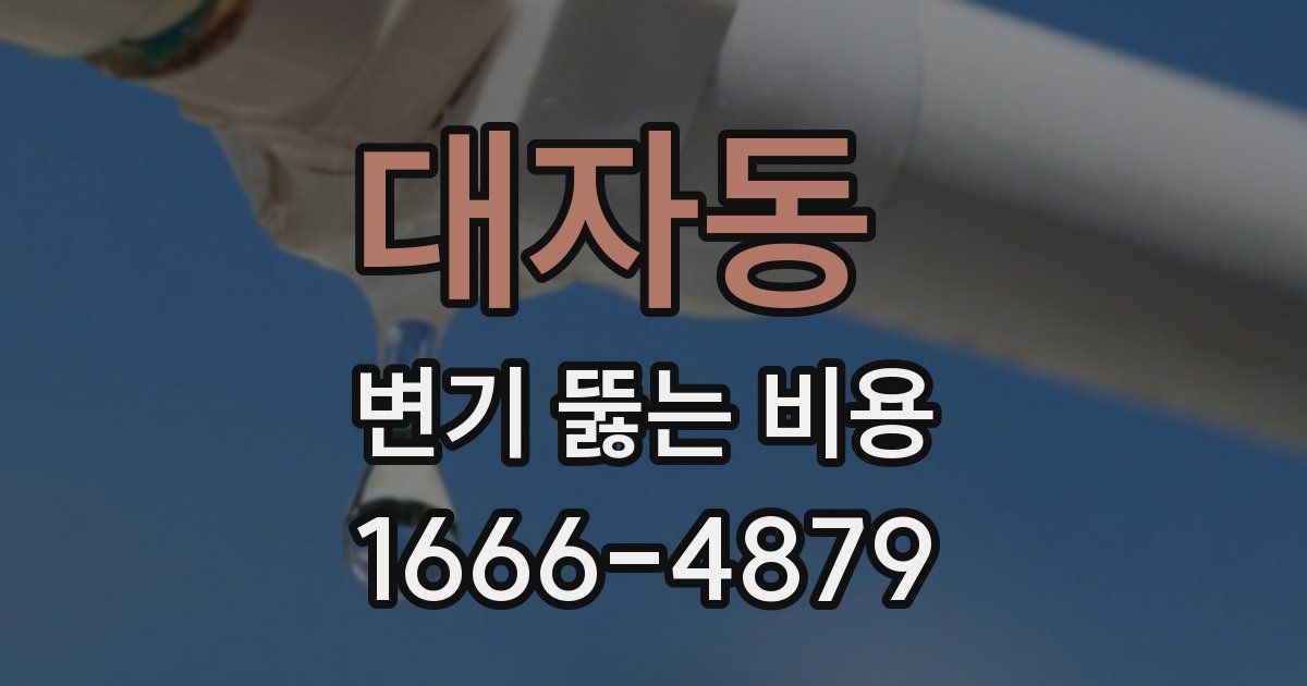 대자동 변기 뚫는 비용