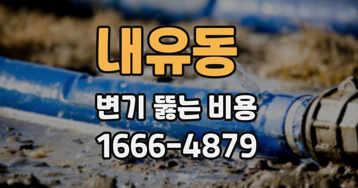 내유동 변기 뚫는 비용