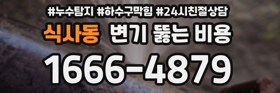 식사동 변기 뚫는 비용