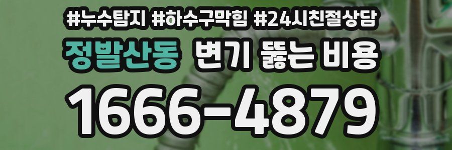 정발산동 변기 뚫는 비용
