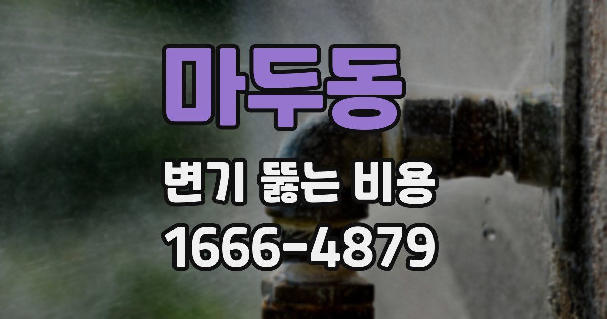 마두동 변기 뚫는 비용