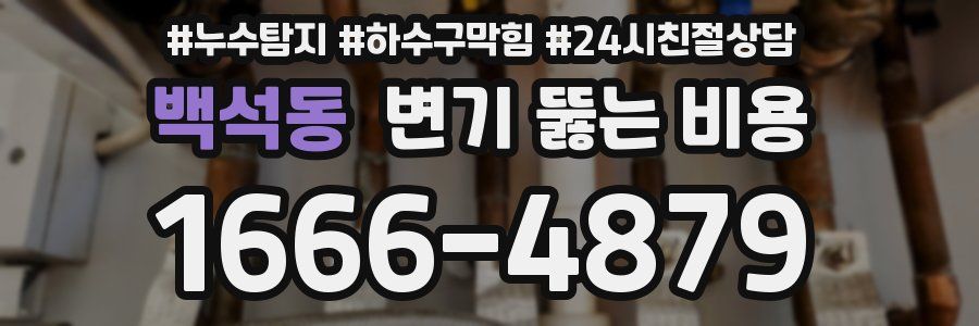백석동 변기 뚫는 비용