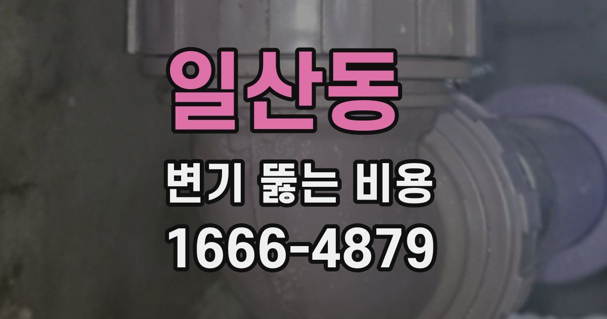 일산동 변기 뚫는 비용