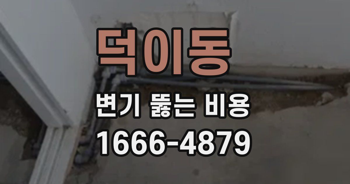 덕이동 변기 뚫는 비용