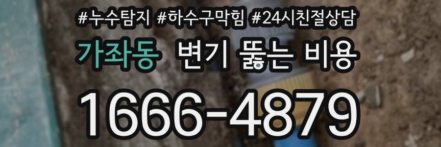 가좌동 변기 뚫는 비용