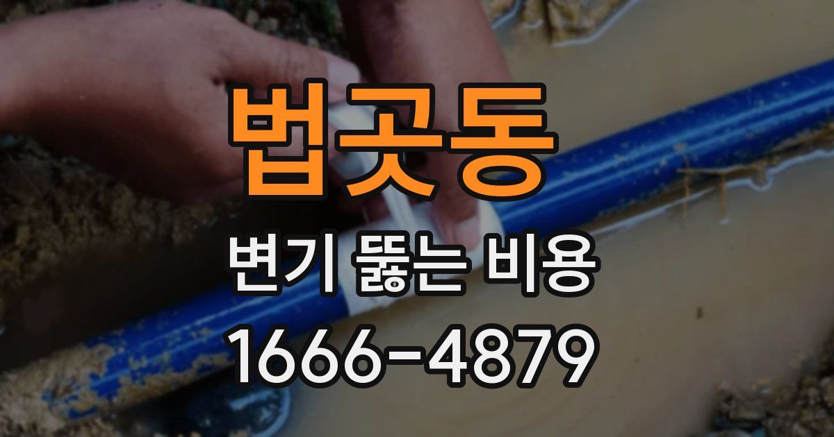 법곳동 변기 뚫는 비용