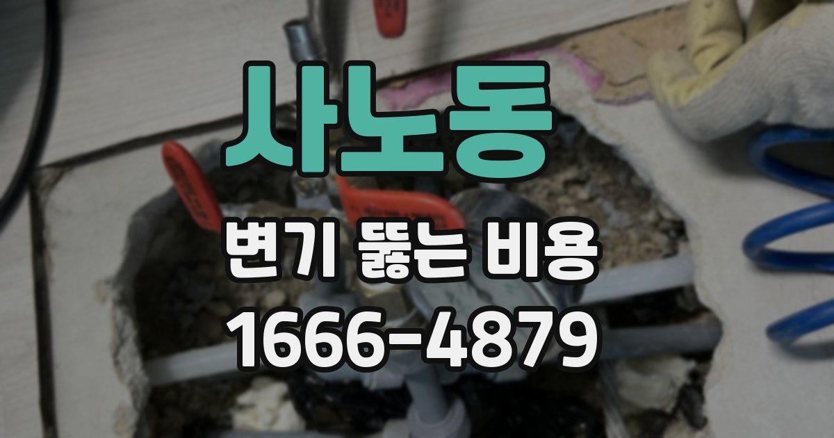 사노동 변기 뚫는 비용