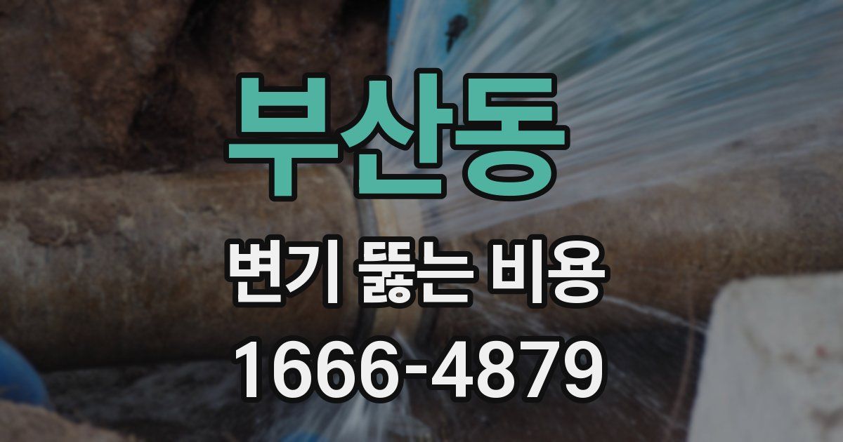 부산동 변기 뚫는 비용