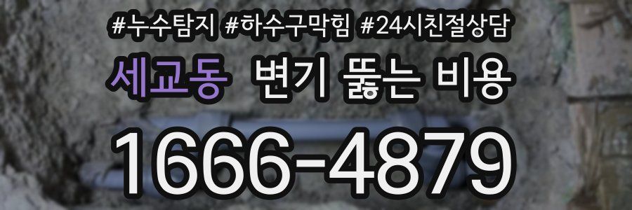 세교동 변기 뚫는 비용