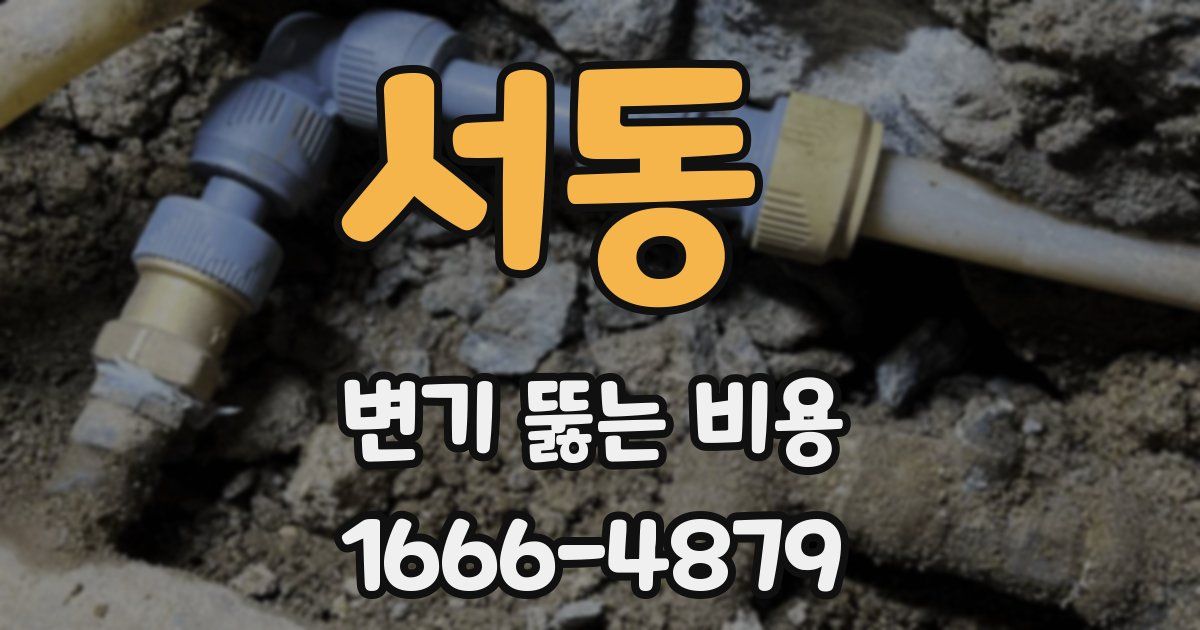 서동 변기 뚫는 비용