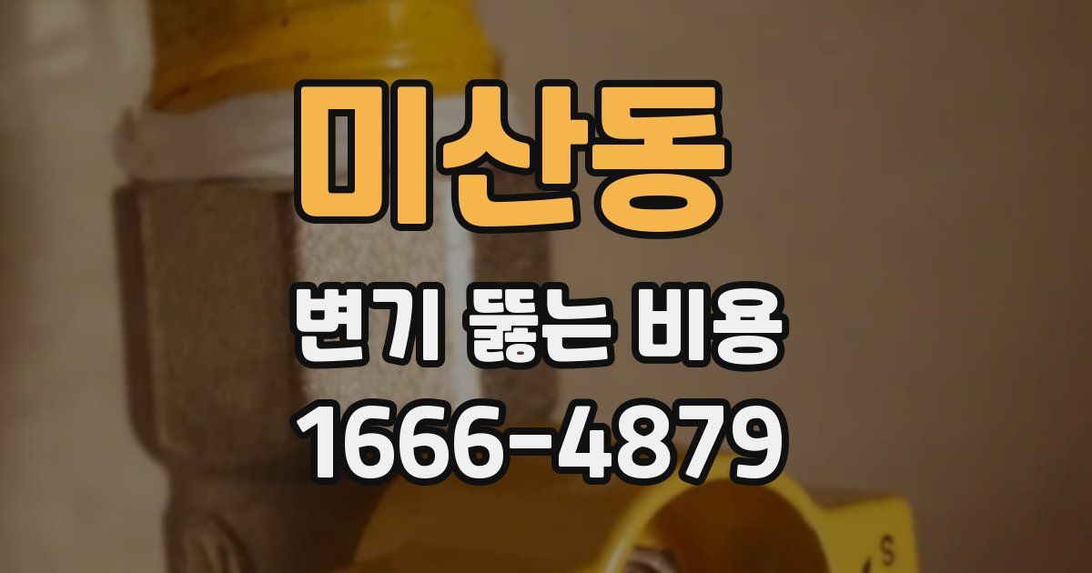 미산동 변기 뚫는 비용