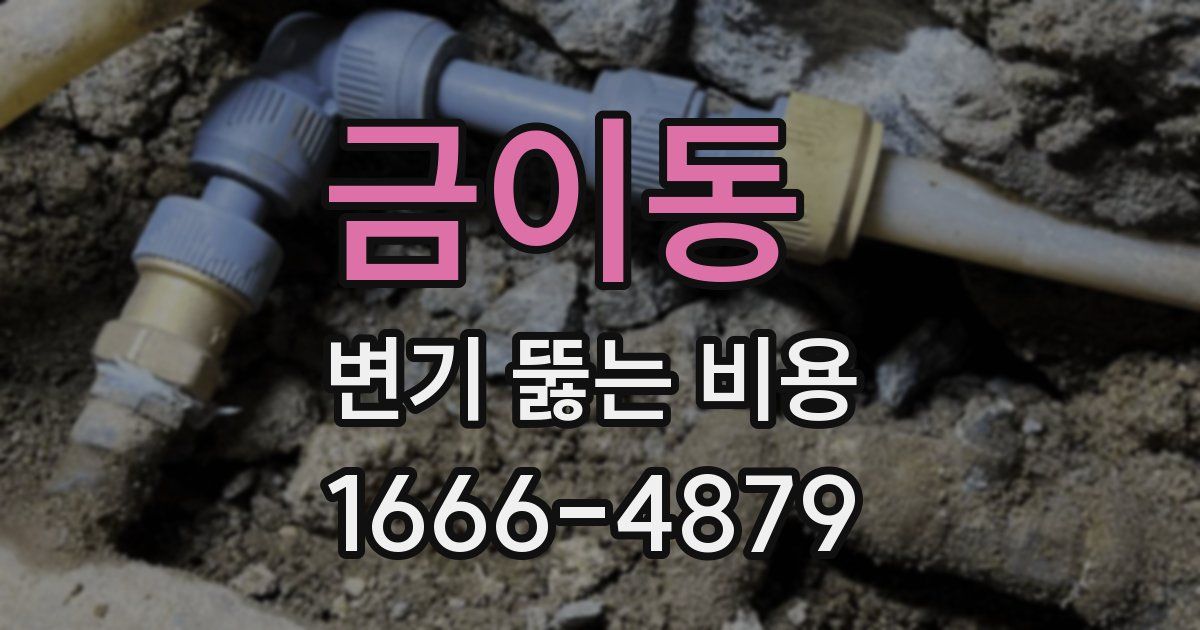 금이동 변기 뚫는 비용