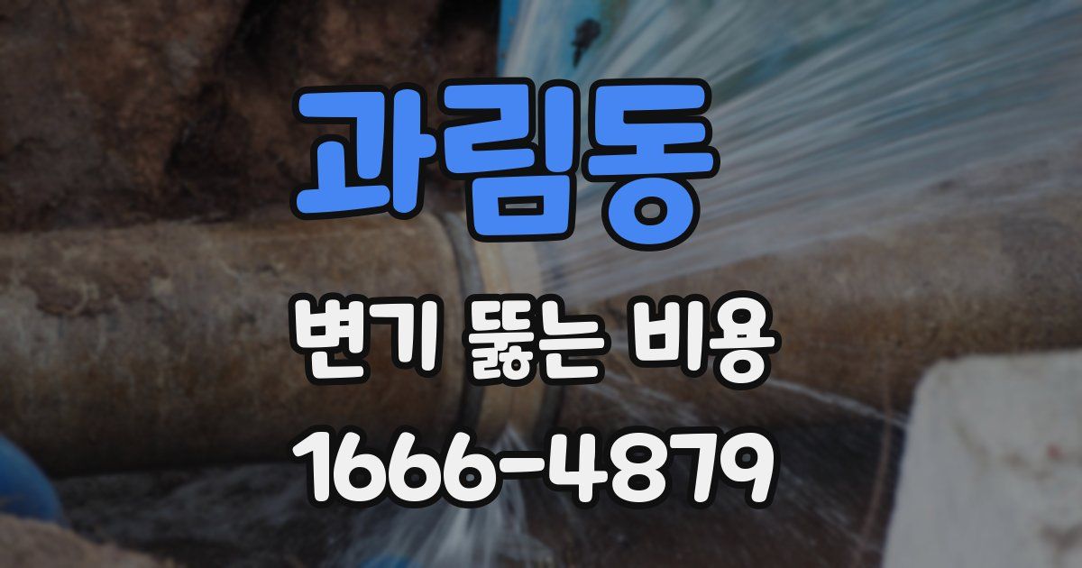 과림동 변기 뚫는 비용