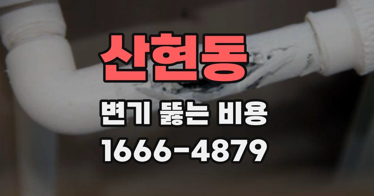 산현동 변기 뚫는 비용