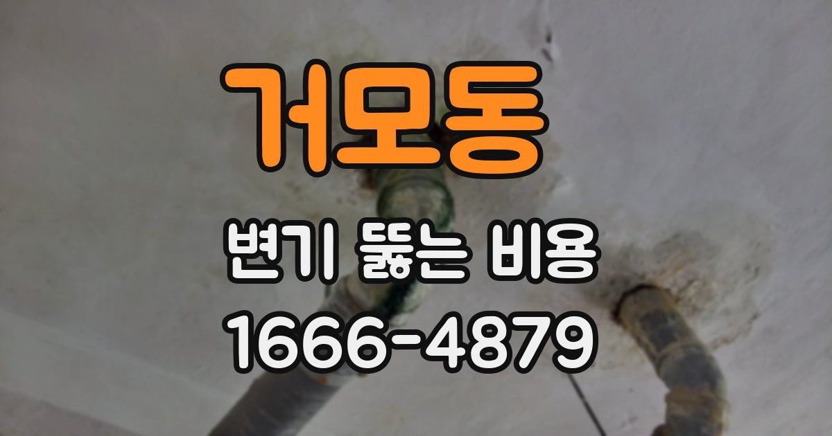 거모동 변기 뚫는 비용