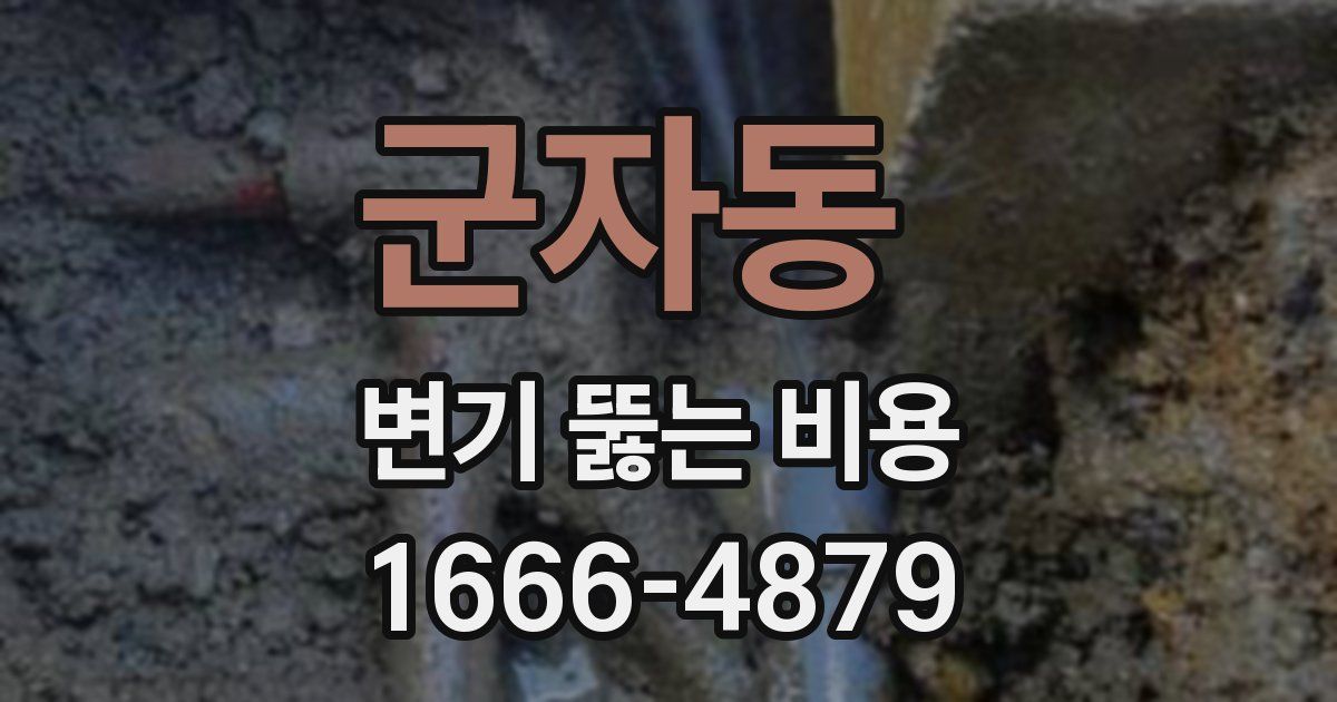 군자동 변기 뚫는 비용
