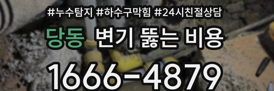 당동 변기 뚫는 비용