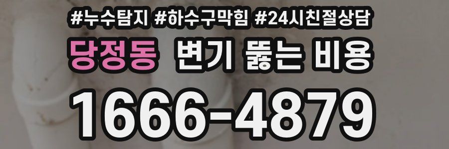 당정동 변기 뚫는 비용