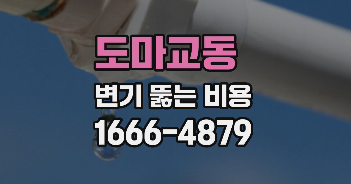 도마교동 변기 뚫는 비용