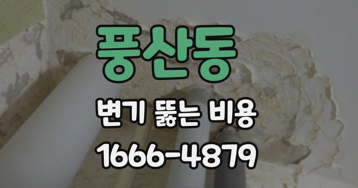 풍산동 변기 뚫는 비용