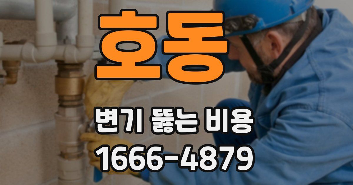 호동 변기 뚫는 비용