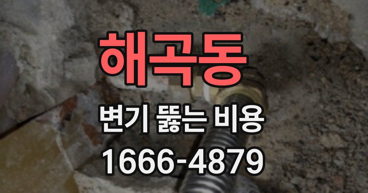 해곡동 변기 뚫는 비용