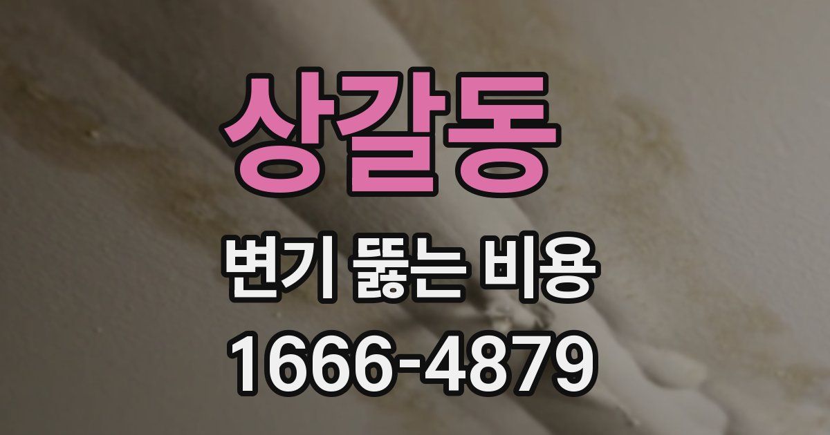 상갈동 변기 뚫는 비용