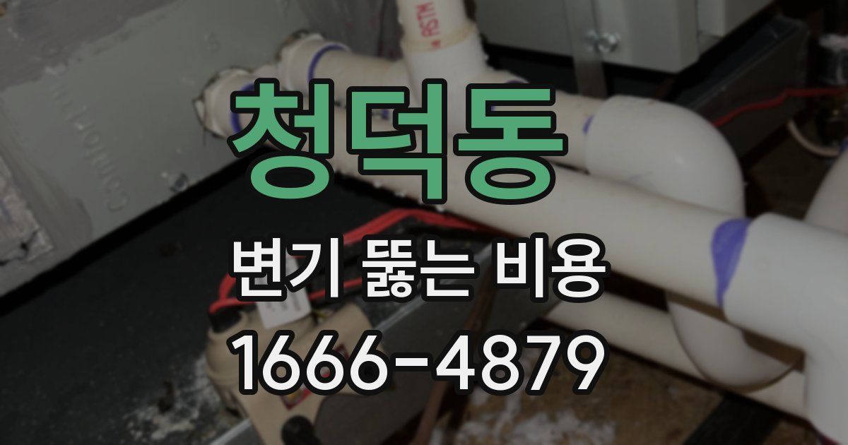 청덕동 변기 뚫는 비용