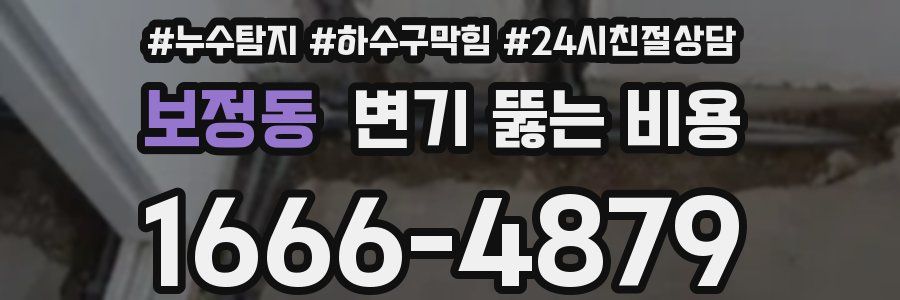 보정동 변기 뚫는 비용