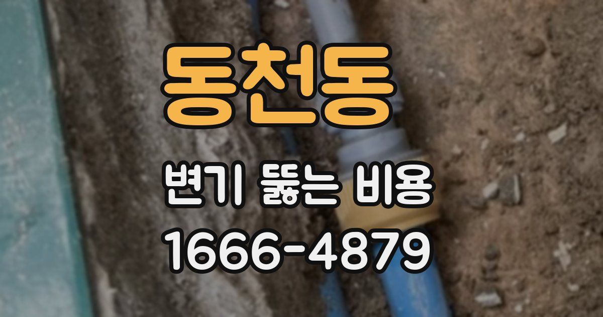 동천동 변기 뚫는 비용