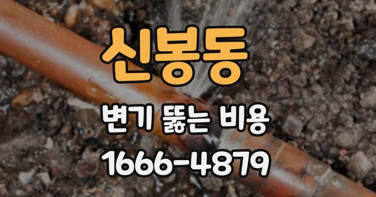 신봉동 변기 뚫는 비용