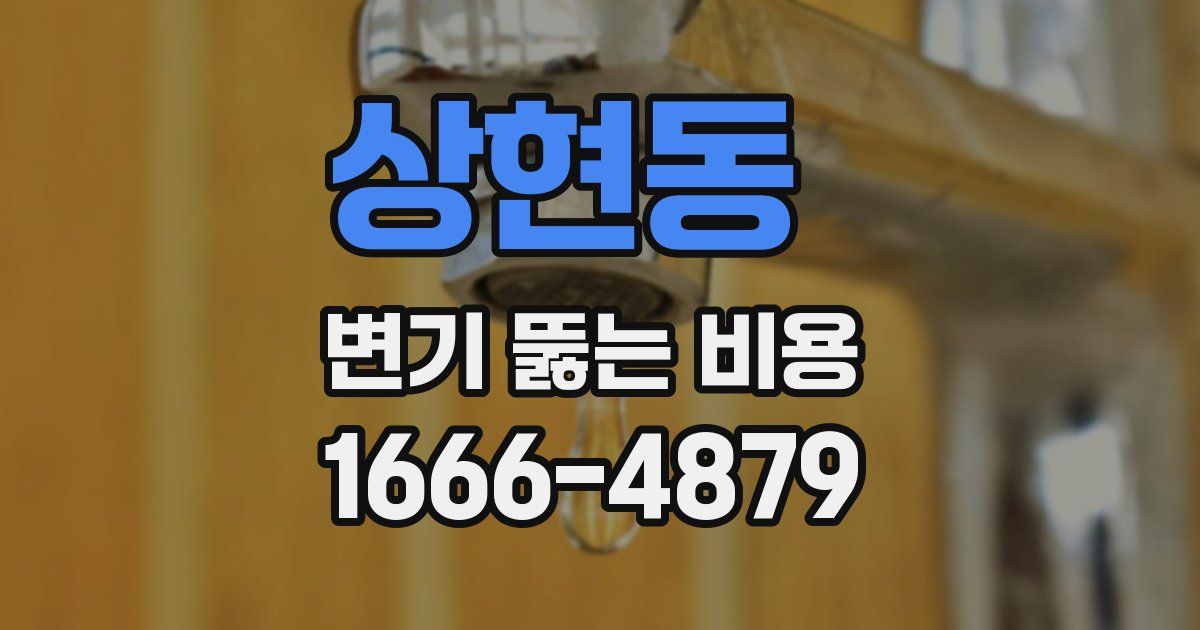 상현동 변기 뚫는 비용
