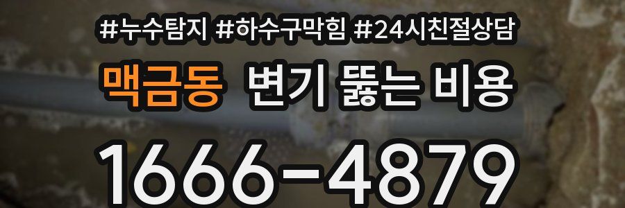 맥금동 변기 뚫는 비용