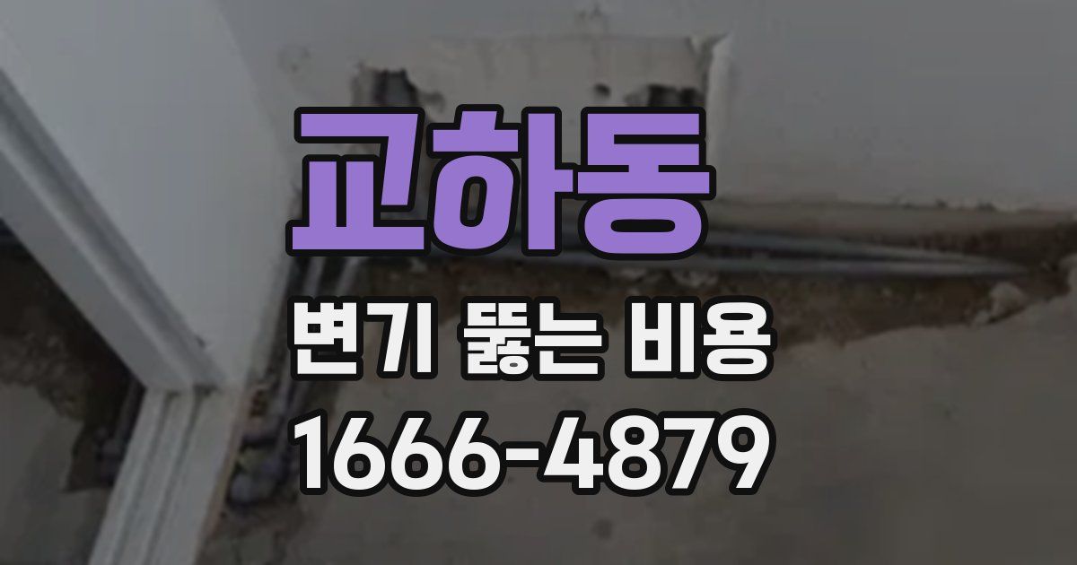 교하동 변기 뚫는 비용