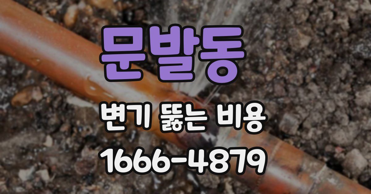 문발동 변기 뚫는 비용