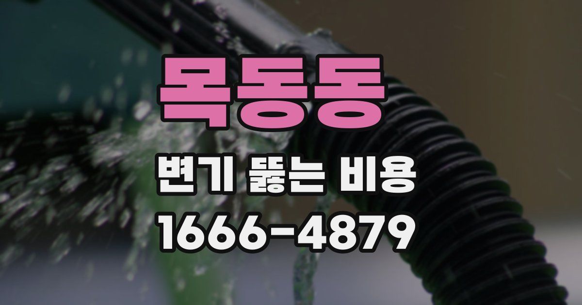 목동동 변기 뚫는 비용
