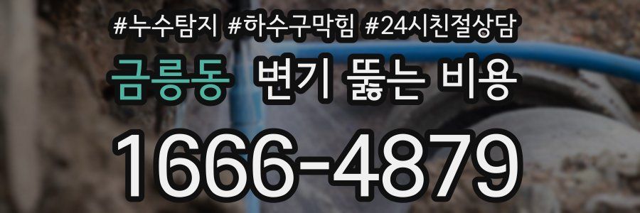 금릉동 변기 뚫는 비용