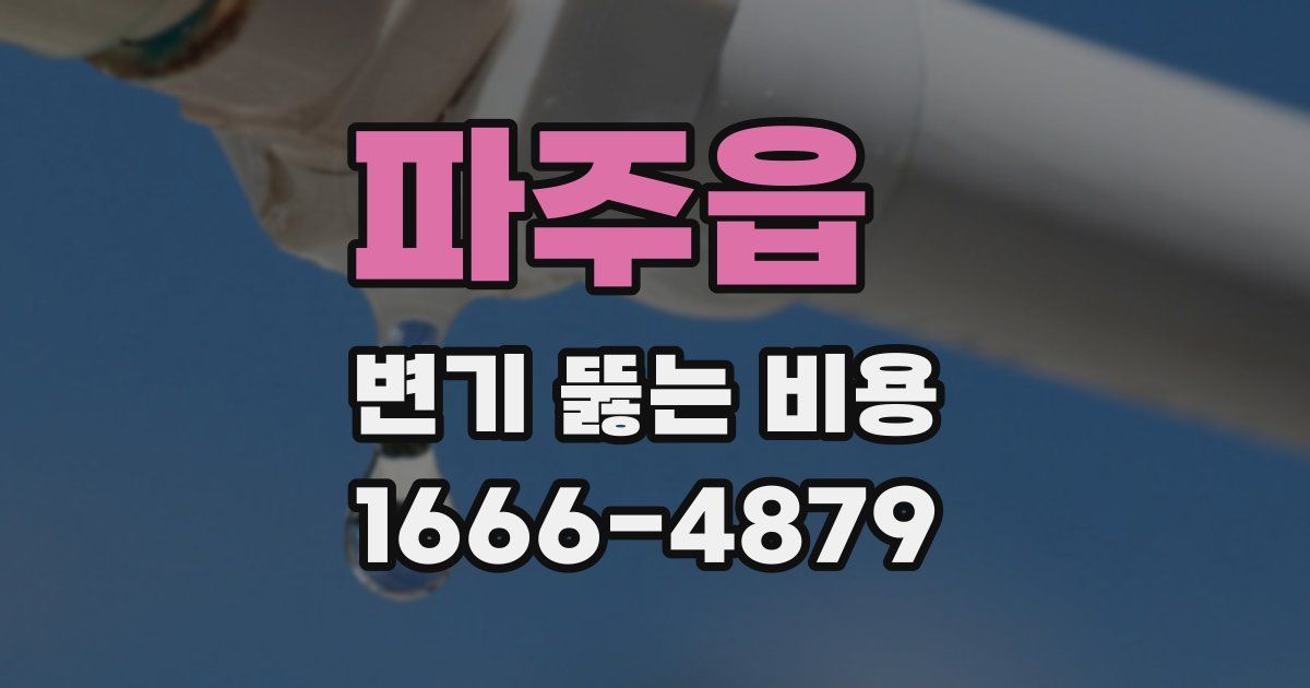 파주읍 변기 뚫는 비용