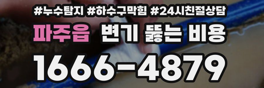 파주읍 변기 뚫는 비용