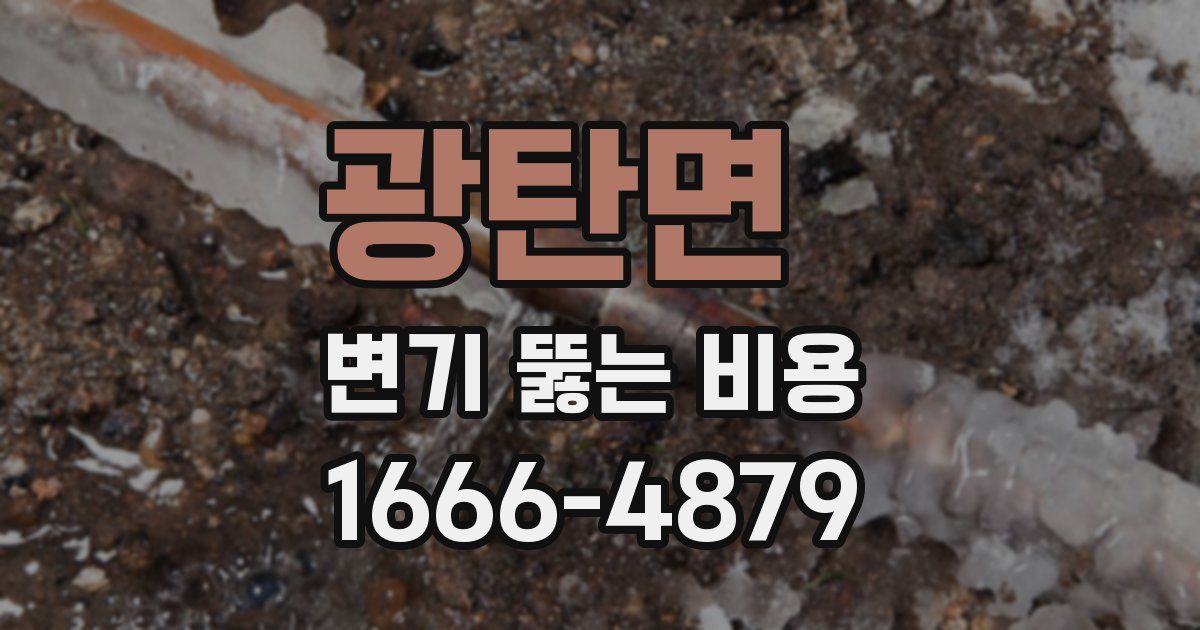 광탄면 변기 뚫는 비용