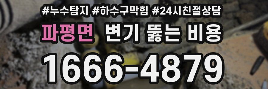 파평면 변기 뚫는 비용