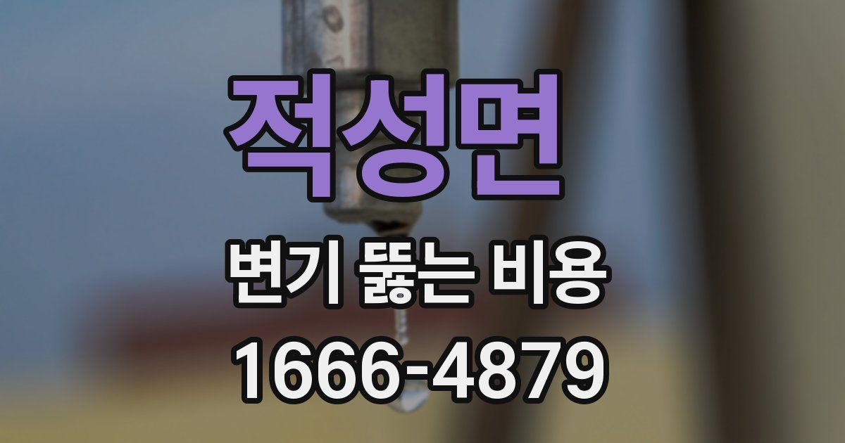 적성면 변기 뚫는 비용