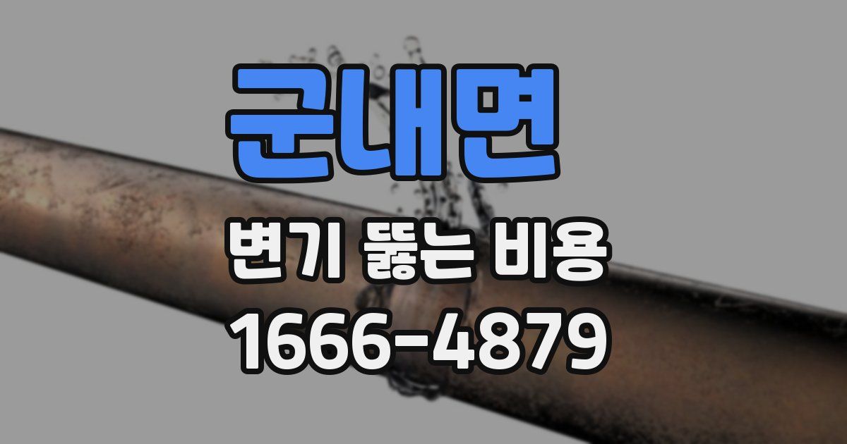 군내면 변기 뚫는 비용