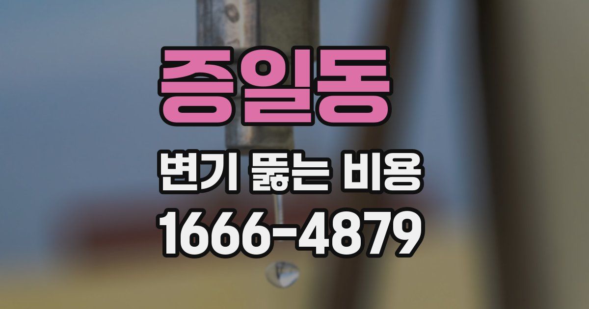 증일동 변기 뚫는 비용