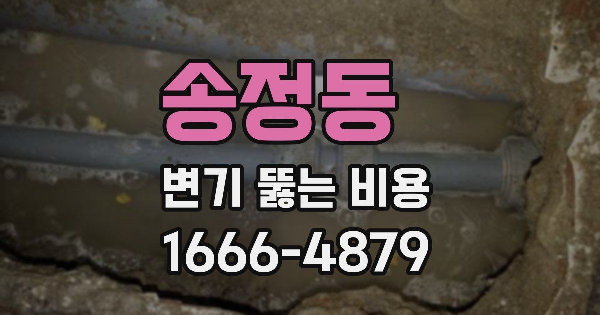 송정동 변기 뚫는 비용