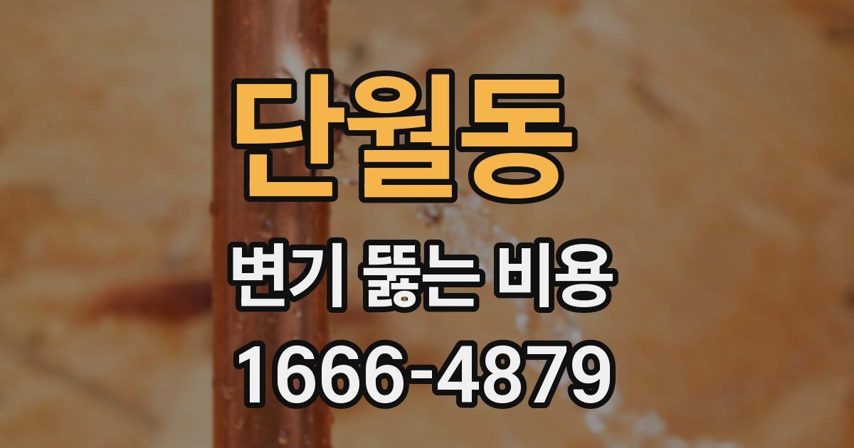 단월동 변기 뚫는 비용